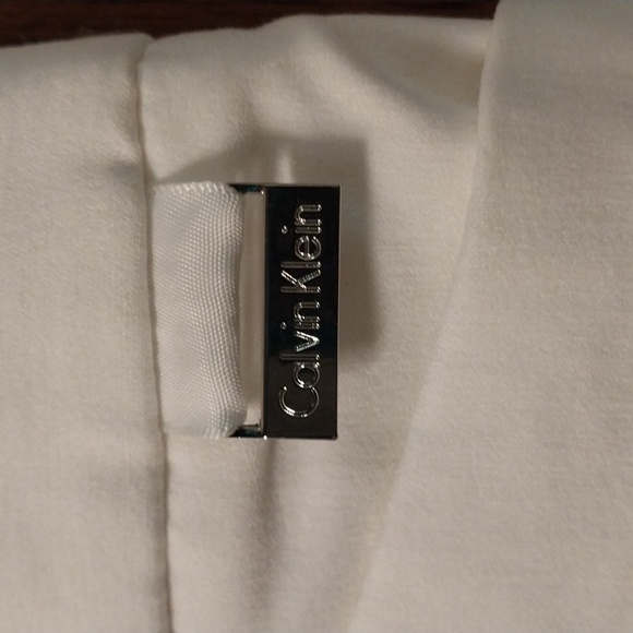 CALVIN KLIEN BRAND WHITE STRETCHY STRAIGHT LEG pants size 12 - Picture 8 of 17